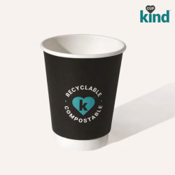 25 12oz Double Wall CUPkind Hot Cups - PE/PLA Free, FSC Certified