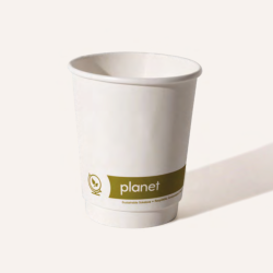 25 12oz Double Wall Planet Hot Cups - PE/PLA Free, FSC Certified