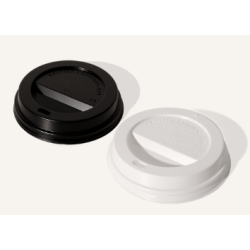 Paper cup sip lids 90mm 12/16oz Hot Paper Lid for Benders takeaway cups (1000) - Black