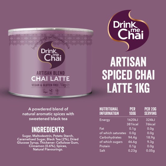 Drink Me Chai Artisan Chai Latte (4 x 1kg)