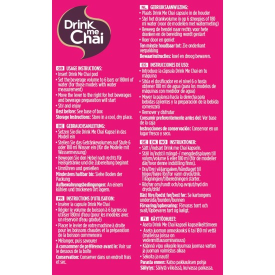 Drink Me Chai Spiced Chai Latte Pods (Pack of 5)