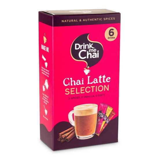 Drink Me Chai Spiced Chai Latte Sachets - Pack of 30 Single Serve Sticks