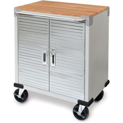 Stainless Steel Workshop Trolley with Granite Sides - Image 9